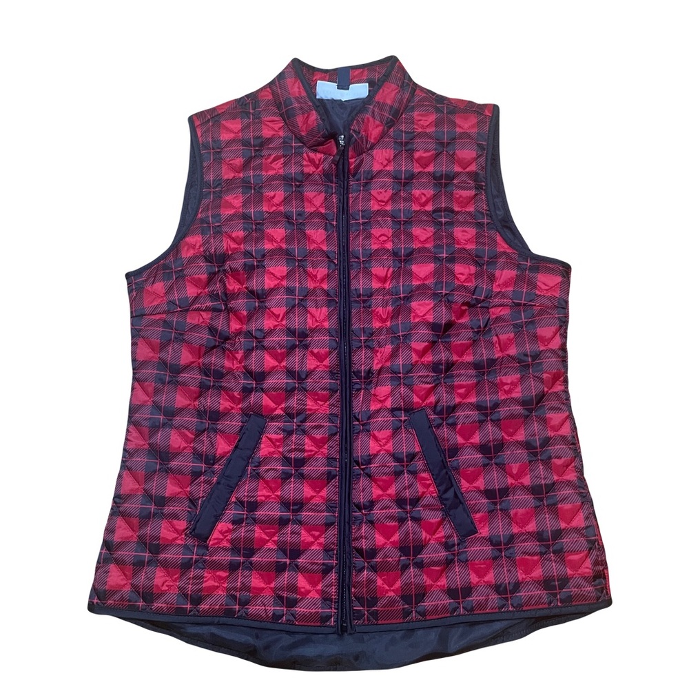 Cozy Chic Karen Scott Plaid Vest - Size M, Like New!